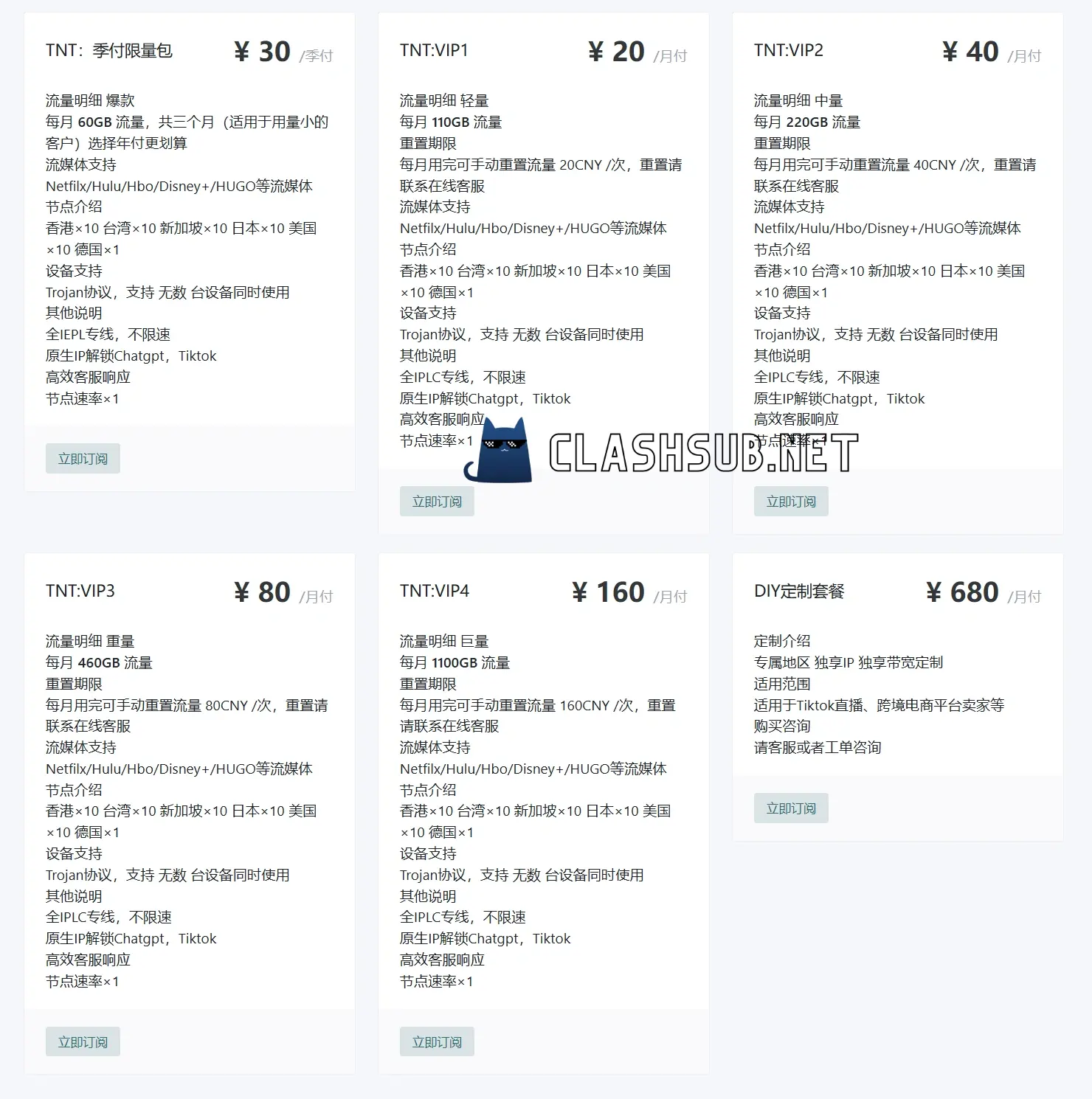 TNT Cloud 机场订阅价格 TNT Cloud 机场订阅价格